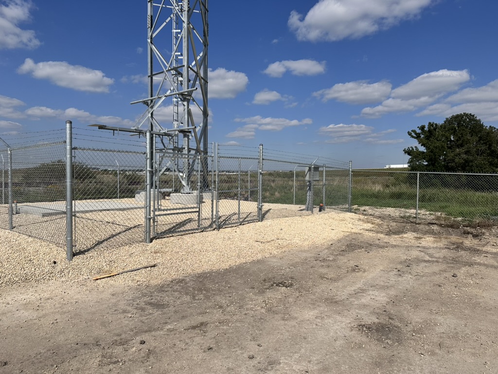 Cellular tower compound perimeter fencing